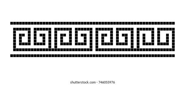 Border decoration elements  in Greece style. Vector collection