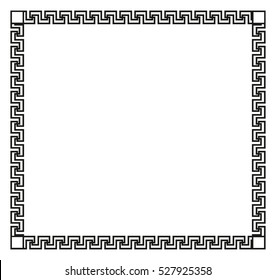  Border decoration elements seamless patterns in Greece style. Vector collection