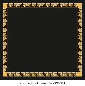 Border decoration elements seamless patterns in Greece style. Vector collection