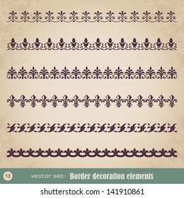 Border decoration elements set 13