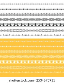 Ilustração vetorial de decoração de borda. Bordas da página. coleção design.design de padrão contínuo.