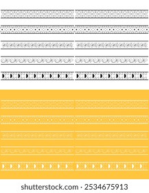 Ilustração vetorial de decoração de borda. Bordas da página. coleção design.design de padrão contínuo.