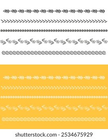 Border decoration vector illustration. Page borders. Seamless pattern design.design collection.