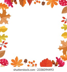 border with decorative autumn leaves