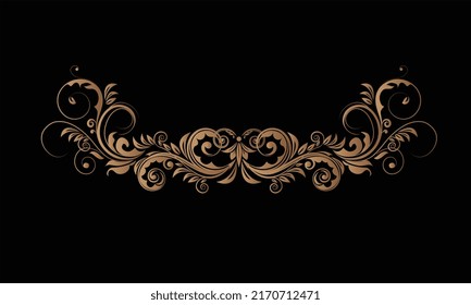 Border decorative templates elegant seamless symmetrical curves decor