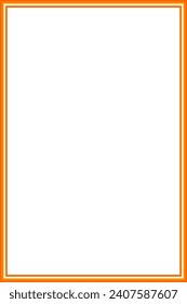 Border design concept of orange and yellow stripes isolated on white background - vector illustration