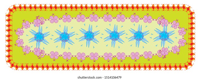 Border design: Border designs are the art of applying designs, aesthetics and natural beauty to the clothing and its accessories. It’s influenced by cultural and society too. Its textile material. 
