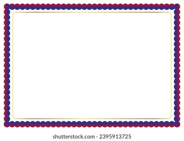 Border Design with Gradient Color Circle on White Background