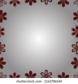 Border design is pattern in doodles art style. Decorative vintage frames and borders. Seamless. Illustration in white, red and brown colors. Vector illustration. Decoration pattern style.
