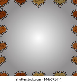 Border design is pattern in doodles art style. Doodles pattern style. Decorative vintage frames and borders. Vector. Seamless pattern.
