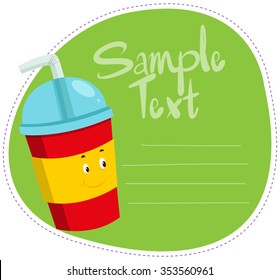 Border design with soft drink illustration