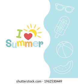 Diseño de borde con tema de verano