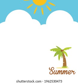 Border design with summer theme