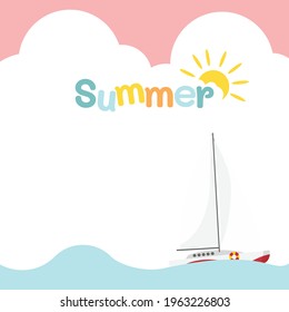 Border design with summer theme