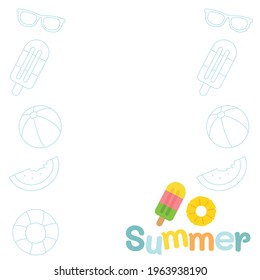Border design with summer theme