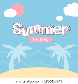 Border design with summer theme