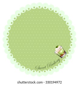 Border design with sweet bakery illustration