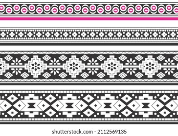 Diseño de borde para impresión de tela, papel, azulejos, textura, fondo.