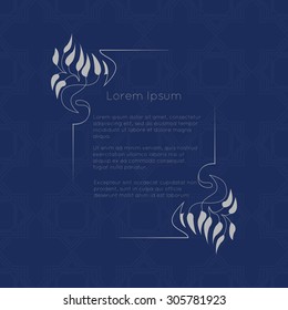 Border designs for greeting cards. Template design for invitation, menu, labels, poem writing. Vintage concept.
