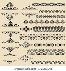 Border drawn in the old style, motif and design elements