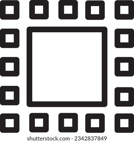 Icono de esquema de diseño de edición de borde