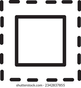 Icono de esquema de diseño de edición de borde