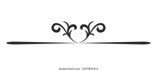 border elements, Free vector floral design elements vintage dividers in black color. page decoration. vector illustration.