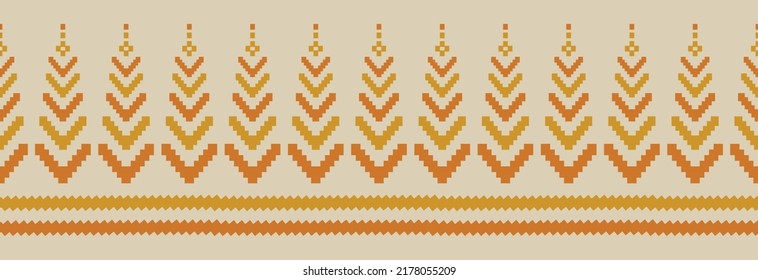 Border ethnic tribal pattern art. folk embroidery, and Mexican style. Aztec geometric ornament print. Design for background, illustration, fabric, clothing, textile, print, batik.