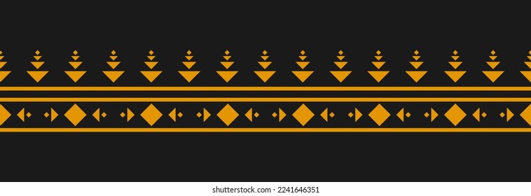 Border ethnic tribal pattern art. folk embroidery, and Mexican style. Aztec geometric ornament print. Design for background, illustration, fabric, clothing, textile, print, batik.
