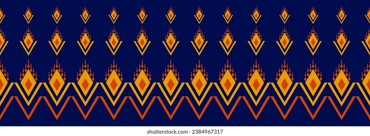 Patrón fronterizo étnico tribal arte. bordado popular, y estilo mexicano. Impresión de ornamento geométrico azteca. Diseño para fondo, ilustración, tela, ropa, textil, impresión, batik.
