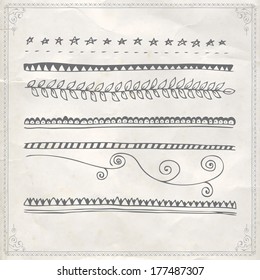 border fingers drawn vector line edge set and design piece border straight vegetation nails partnership fingers teamwork black abstraction edge stack single leaf drawn mark square heart series messy t