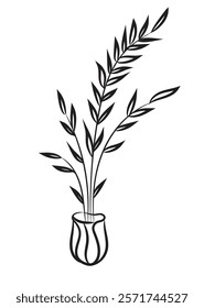 Border flower coloring page. Beautiful flower frame. Coloring page. Design element for greeting card, wedding invitation, birthday