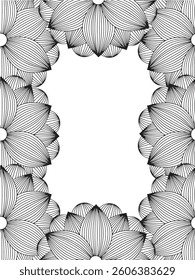 Border flower coloring pages for kids