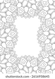 border flower coloring pages for kids