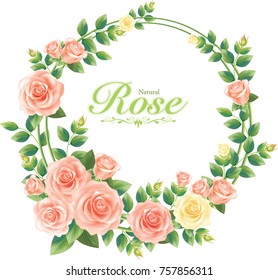 Border of flowers in vintage style. Vector illustration.