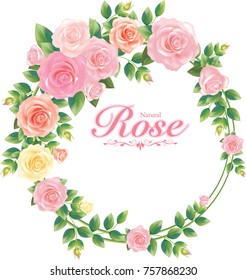 Border of flowers in vintage style. Vector illustration.