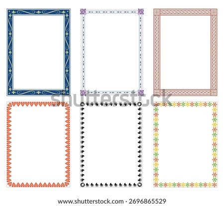 Border frame art vector illustration Design
