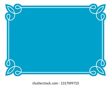 Border Frame Blue Label Vector Text Stock Vector (Royalty Free ...