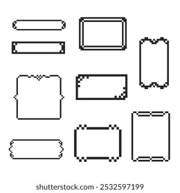 arte em pixels do retângulo do pacote de quadros de borda