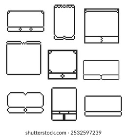 arte em pixels do retângulo do pacote de quadros de borda