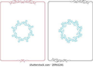 Border, Frame, Center piece designs