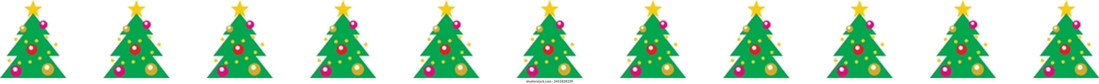 Rahmen der Weihnachtsbaum-Symbole auf weißem Hintergrund. Vektorillustration.
