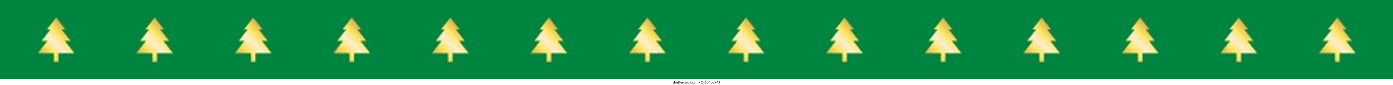 Border frame of christmas tree icons on green background. Vector illustration.