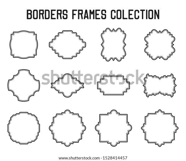 Download Border Frame Collection Logo Element Vintage Stock Vector Royalty Free 1528414457