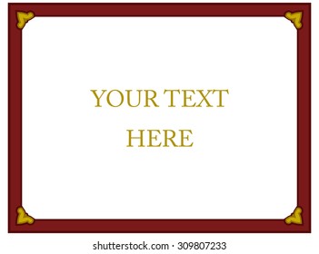 Border frame deco plaque. Vector art simple line corner