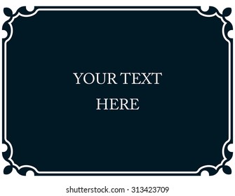 Border frame deco plaque vector art simple line corner 