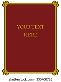 Border frame deco plaque. Vector art simple line corner