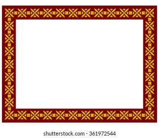 Border frame deco plaque. Vector art simple line corner