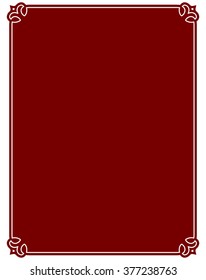 Border frame deco plaque. Vector art simple line corner