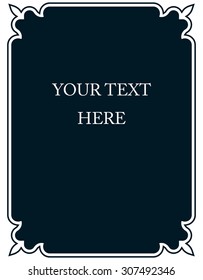 Border frame deco vector art simple line corner